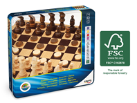 Ajedrez y Damas Caja de Metal